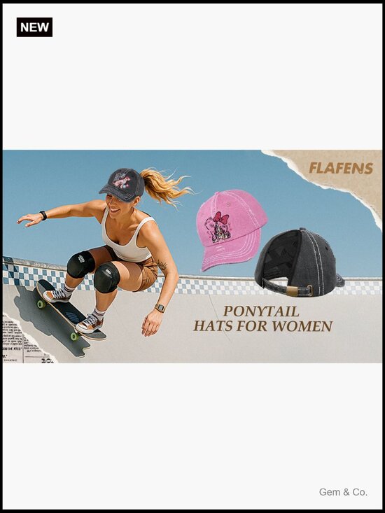 High Ponytail Baseball Cap with Criss Cross Strap Adjustable main image 3